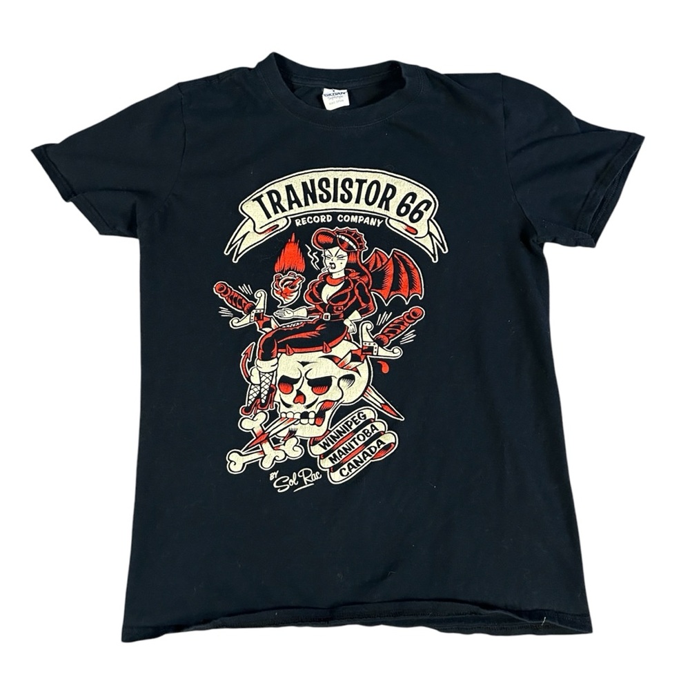 Transistor 66 Record Company Heart Stealer Men's Gildan T-Shirt Black Small